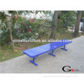 customize bus outside iron bench perforated stop bench